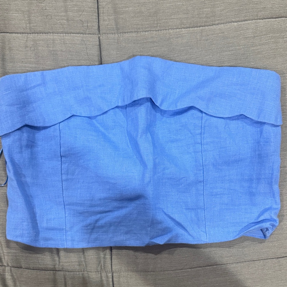 Abercrombie & Fitch Blue Strapless Top and matching shorts